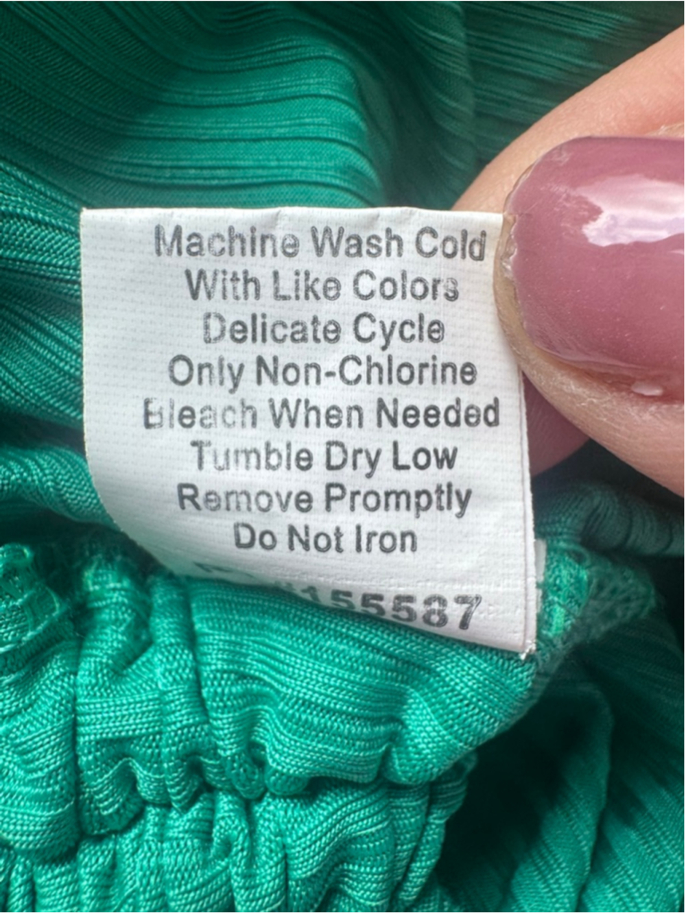 Emme Jordan Ribbed Green Bodycon Dress Ruched Side Sleeveless Size Large - Picture 8 of 8
